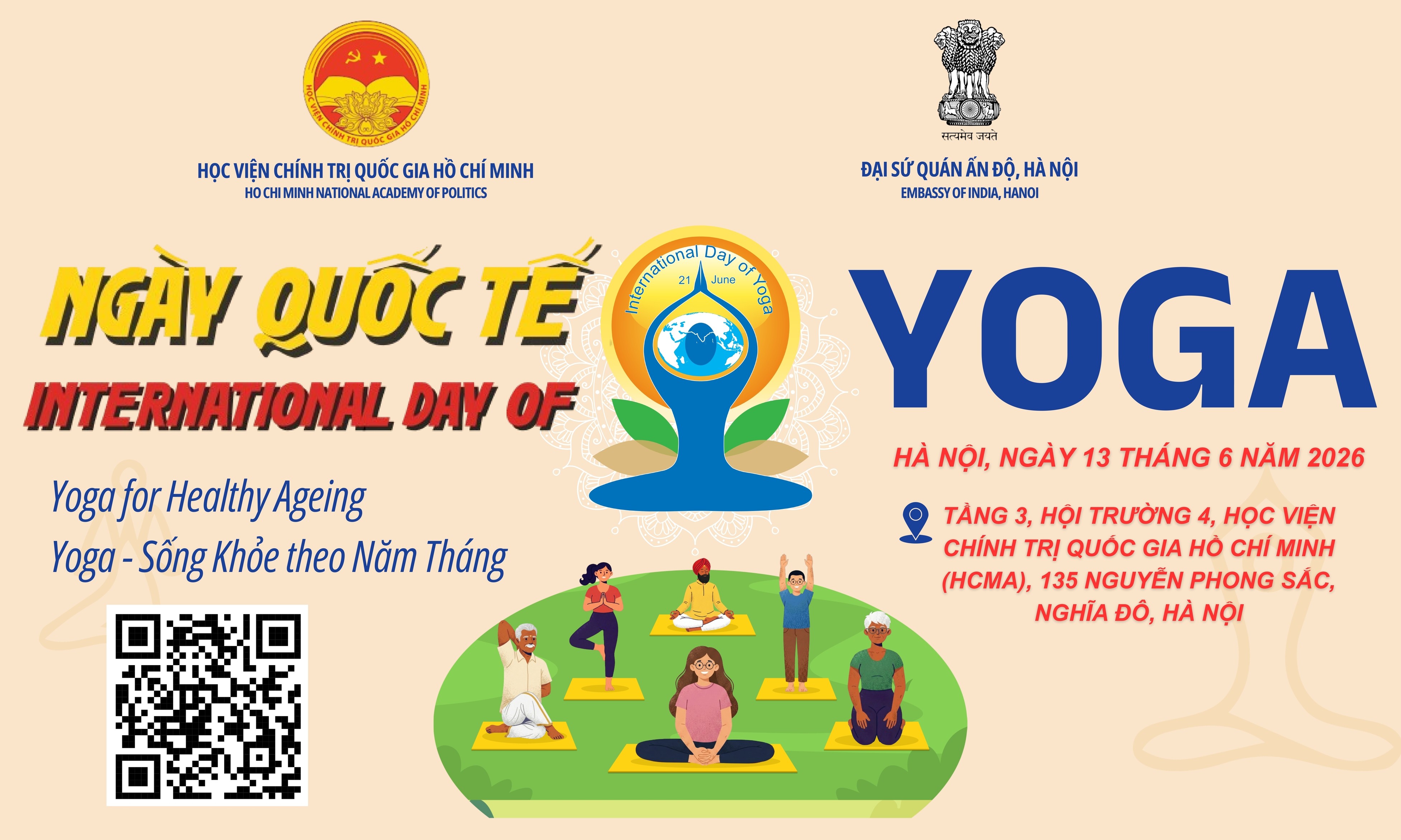 Thông báo tổ chức Ngày Yoga quốc tế tại Học viện Chính trị quốc gia Hồ Chí Minh